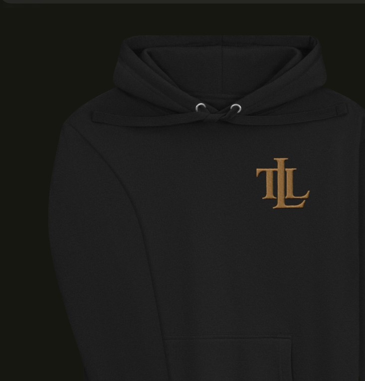 Angled Fourthwall preview of hoodie with BFP.DBY. embroidered at wrist